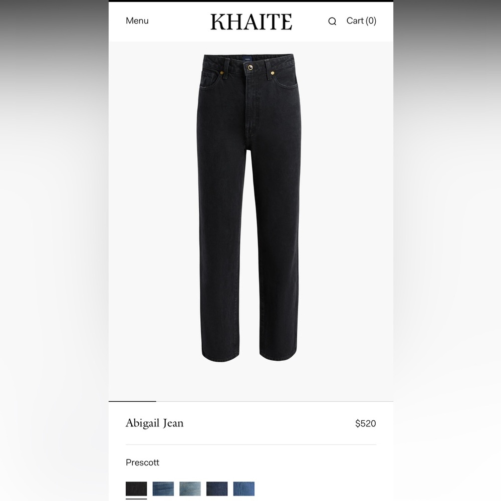 KHAITE Abigail Jeans Prescott Size 26